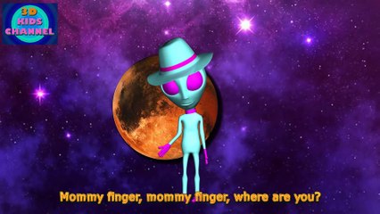 Cute Aliens Finger Family (Daddy Finger) Rhymes for Kids 3D