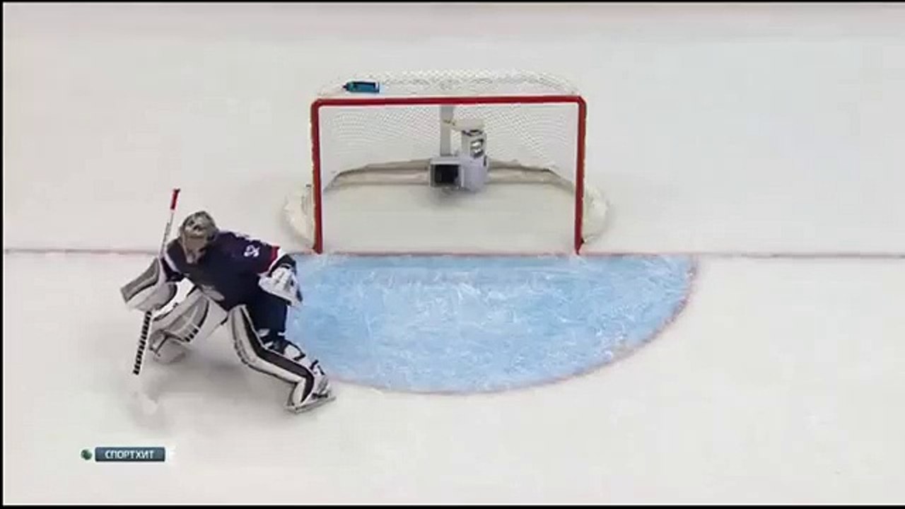 ХОККЕЙ РОССИЯ - США (Незасчитанный гол) Олимпиада