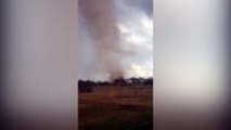 'Welcome to country life': Dust tornado filmed approaching rural NSW home