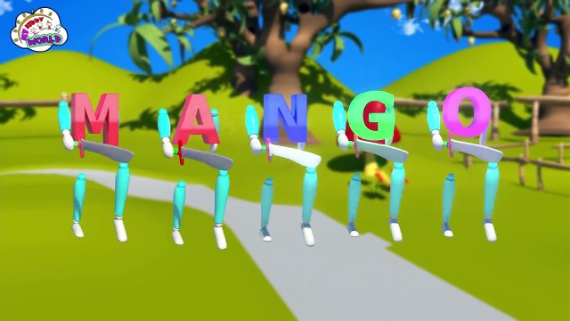 Fruit Finger Family Funny Mango Man Family in HD - Finger Family Nursery Rhymes For Children in 3D