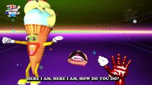 Ice cream Vs Lips Epic Battles Finger Family Nursery Rhymes for Children in 3D