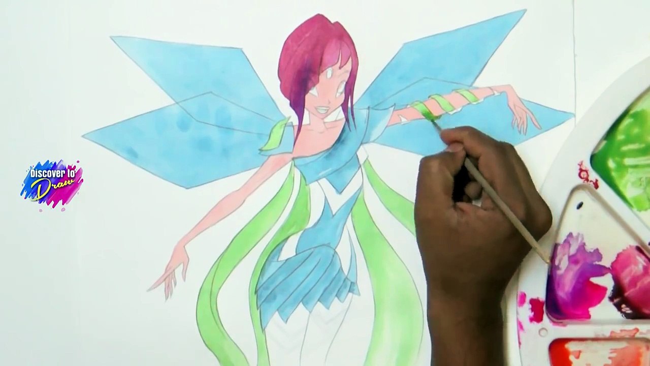 Drawing tutorial✿ how to draw winx club Tecna Bloomix✿