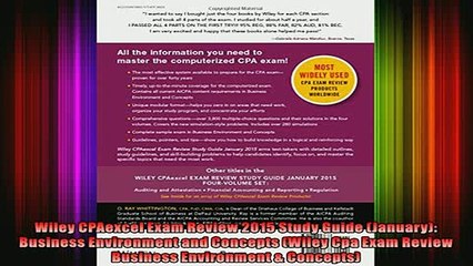 READ book  Wiley CPAexcel Exam Review 2015 Study Guide January Business Environment and Concepts Online Free