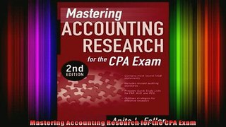 READ book  Mastering Accounting Research for the CPA Exam Free Online