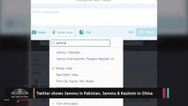Twitter Location Error | Shows Jammu in Pakistan & Jammu & Kashmir in China