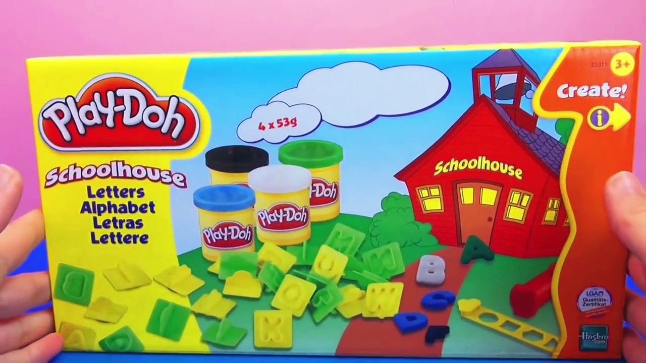 Play Doh Alphabet Schoolhouse apprendre les lettres de lalphabet learn the letters Unboxi