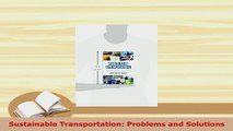 PDF  Sustainable Transportation Problems and Solutions PDF Full Ebook