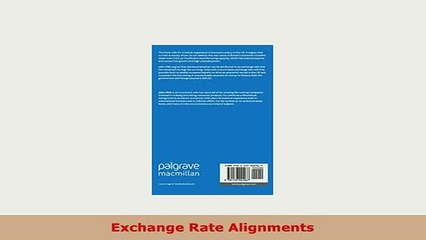 PDF  Exchange Rate Alignments PDF Online