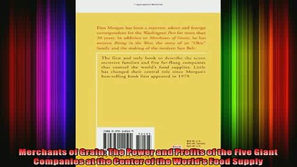 DOWNLOAD FULL EBOOK  Merchants of Grain The Power and Profits of the Five Giant Companies at the Center of the Full Ebook Online Free