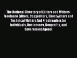 [Read book] The National Directory of Editors and Writers: Freelance Editors Copyeditors Ghostwriters