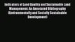 [Read book] Indicators of Land Quality and Sustainable Land Management: An Annotated Bibliography