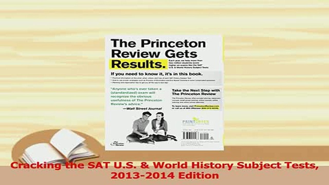 PDF  Cracking the SAT US  World History Subject Tests 20132014 Edition Read Full Ebook