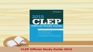 PDF  CLEP Official Study Guide 2015 Download Online