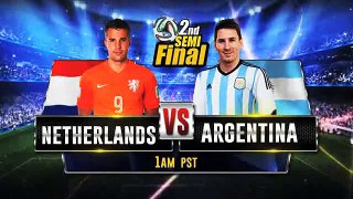 2nd Semi Final between Argentina vs Netherland FIFA Worldcup 2014