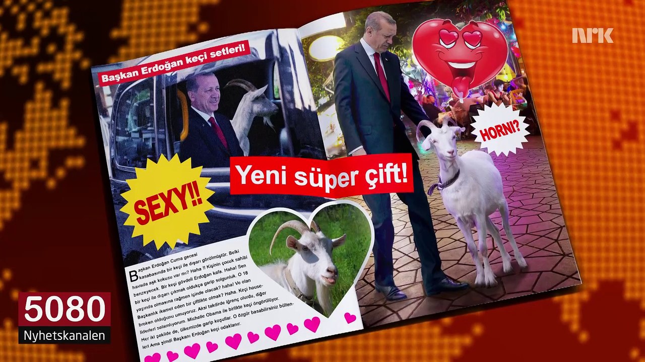 "Erdoğan bir keçiyle gece kulübünden çıkarken görüldü"
