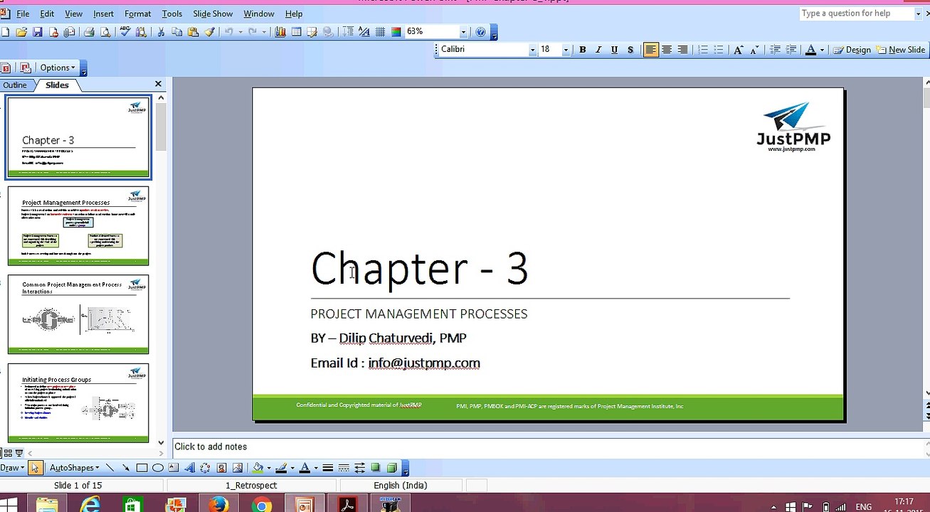 PMP Lesson-3 Project Management Processes | PMBOK | Process Group