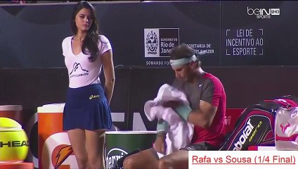 Nadal et la ramasseuse de balles
