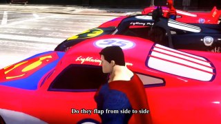 Cars Songs For Kids ♪ Do you ears hang low ♪ Batman, Superman Lightning Cars Rayo