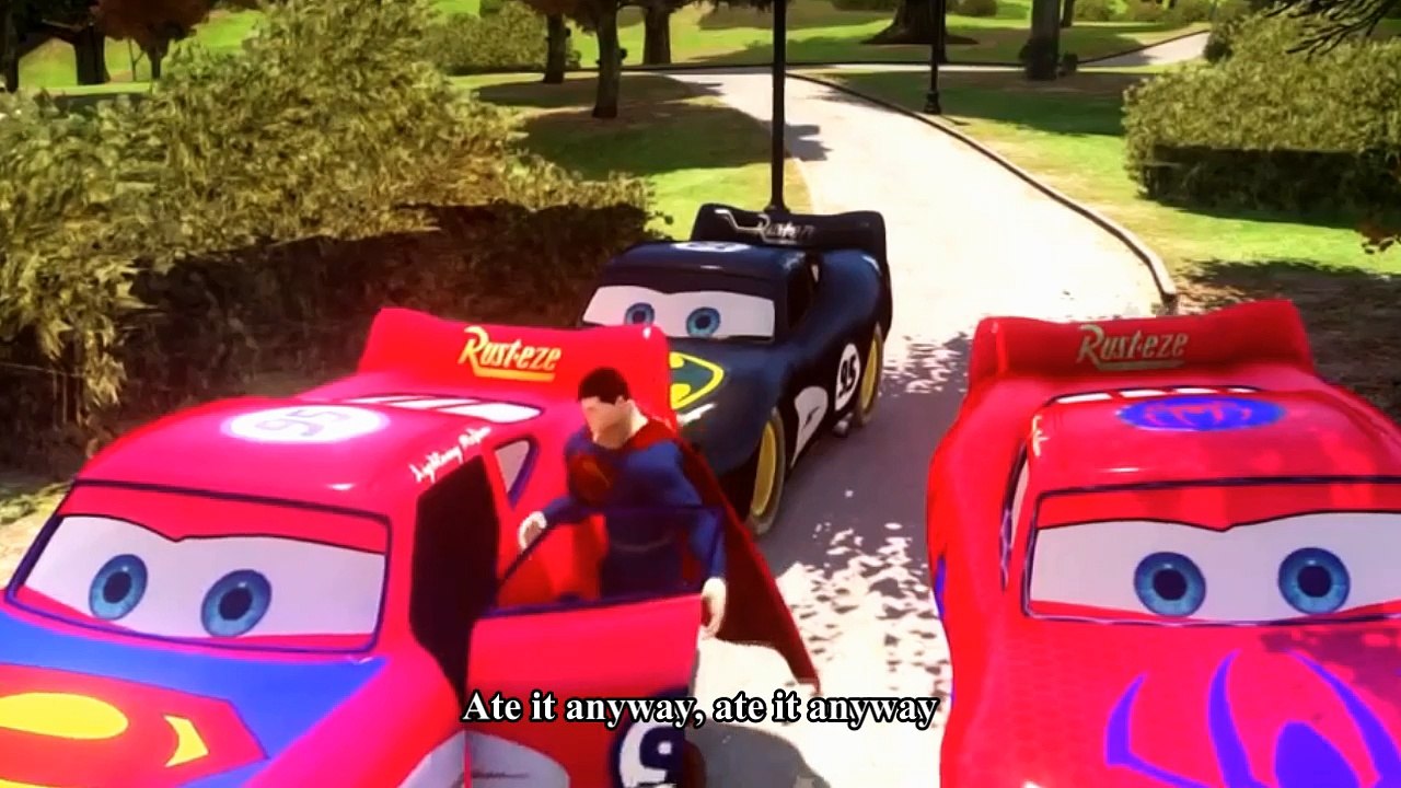 Spiderman Songs Nursery ♪ Found a peanut ♪ Track Lightning Mcqueen Cars