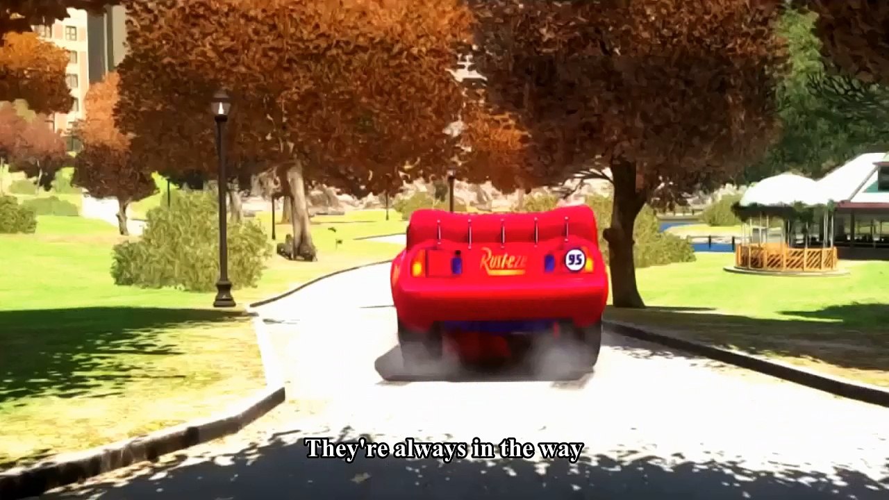 Spiderman Songs Nursery ♪ Grandpa's whiskers ♪ Track Lightning Mcqueen Cars
