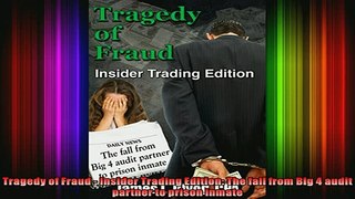 READ book  Tragedy of Fraud  Insider Trading Edition The fall from Big 4 audit partner to prison Free Online