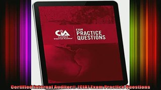 FREE EBOOK ONLINE  Certified Internal Auditor CIA Exam Practice Questions Full EBook
