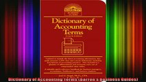 Downlaod Full PDF Free  Dictionary of Accounting Terms Barrons Business Guides Full EBook