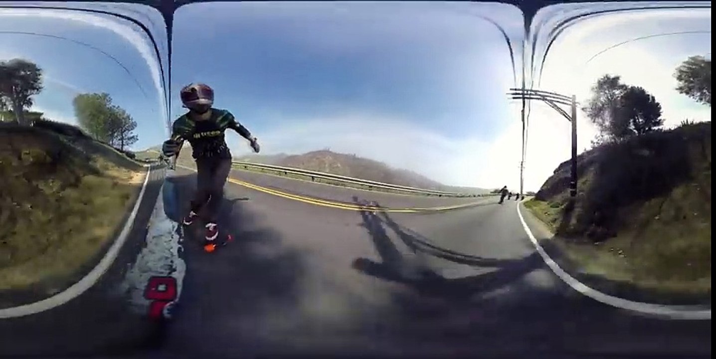 360° Video Downhill Skateboarding VR   PEOPLE ARE AWESOME