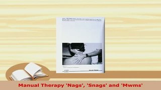 PDF  Manual Therapy Nags Snags and Mwms Download Online