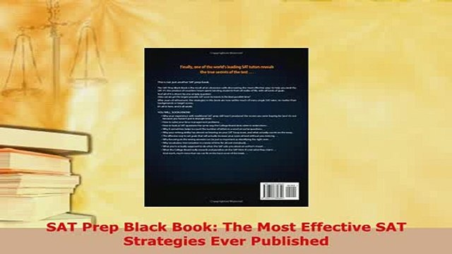 PDF SAT Prep Black Book The Most Effective SAT Strategies Ever Published Read Full Ebook