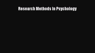 Ebook Research Methods In Psychology Read Full Ebook