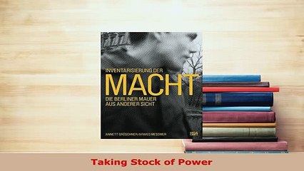 PDF  Taking Stock of Power Free Books