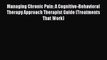 Ebook Managing Chronic Pain: A Cognitive-Behavioral Therapy Approach Therapist Guide (Treatments