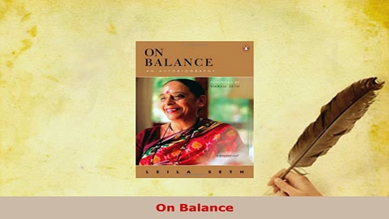 PDF  On Balance  EBook