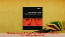 Download  Rhodopsins and Phototransduction Novartis Foundation Symposia Ebook