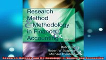 Downlaod Full PDF Free  Research Methods and Methodology in Finance and Accounting Full EBook