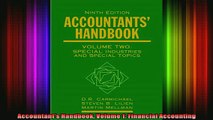 DOWNLOAD FULL EBOOK  Accountants Handbook Volume 1 Financial Accounting Full Ebook Online Free