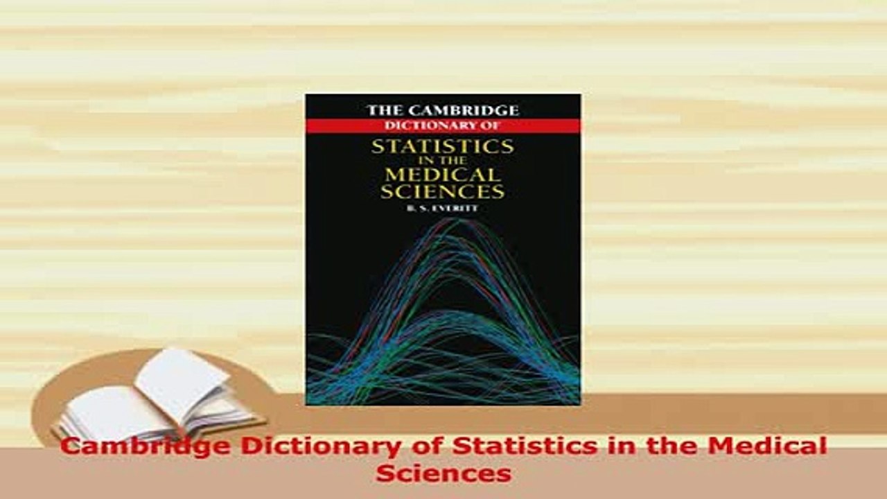 PDF  Cambridge Dictionary of Statistics in the Medical Sciences Download Online