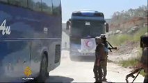 Hundreds of Syrians evacuated from besieged areas