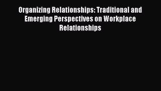 Read Organizing Relationships: Traditional and Emerging Perspectives on Workplace Relationships