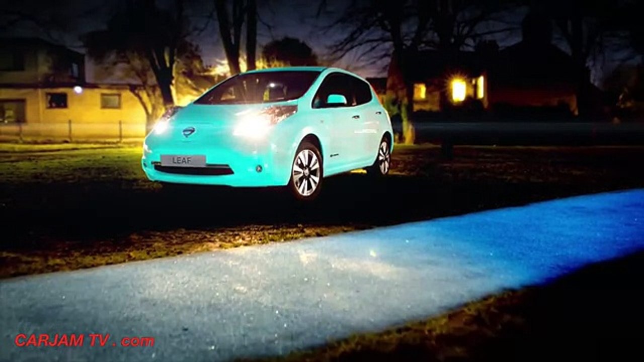 Nissan Leaf 2016 First Glow In The Dark Car Paint Commercial Electric Car Glow­in­the­dark CARJAM TV
