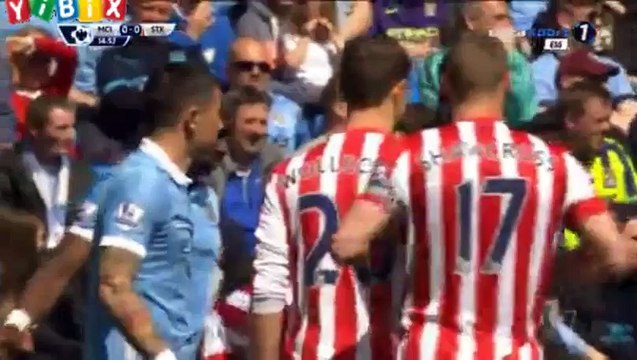 Manchester City 0-0 Stoke City - Ryan Shawcross Super Chance - 23.04.2016