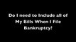 Brooklyn Bankruptcy Attorney | Include all Bills When Filing Bankruptcy (BE10)