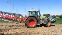Fendt 820 Vario ploughing with 6 furrow