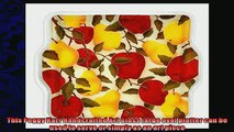 best produk   Peggy Karr Handcrafted Art Glass Rectangular Pears and Apples Serving Tray 18Inch