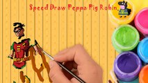 Peppa Pig English Episodes 4 Batman \ New Episodes Peppa Pig Robin George \ Speed Draw