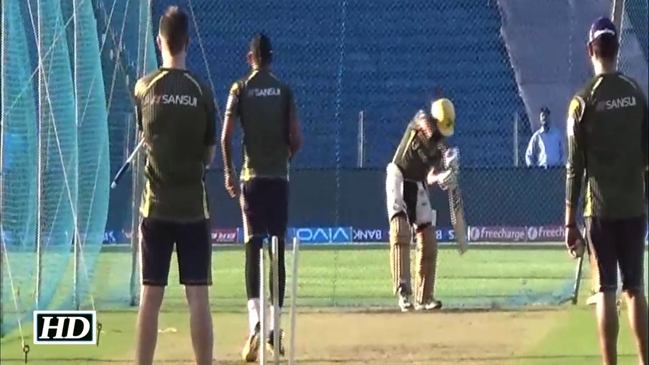 IPL 9 KKR vs RPS Kolkata Knight Riders Practice Video