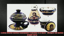 buy now  Ceramic Greek Icon Collection 24 Kt Gold Holy Water Bottle Candle Holder Votive Light