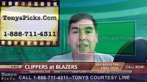 Portland Trailblazers vs. LA Clippers Free Pick Prediction Game 3 NBA Pro Basketball Odds Preview 4-23-2016