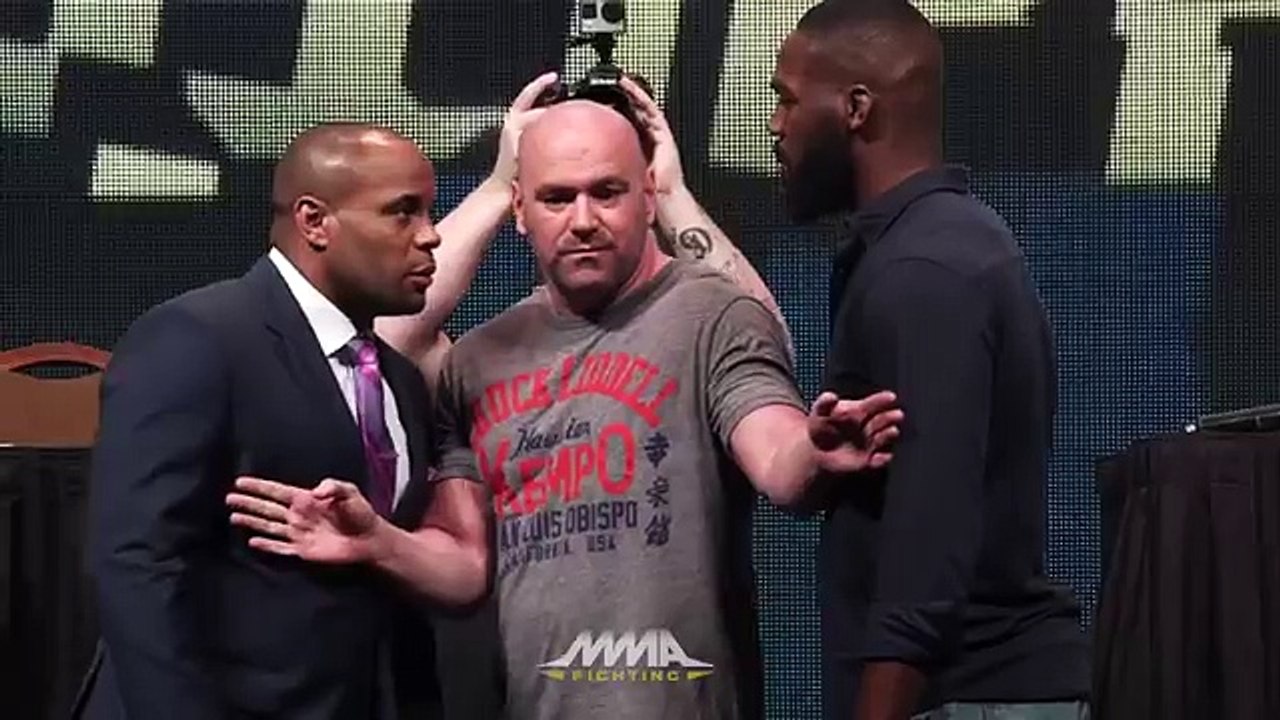 UFC 197 Jon Jones Gives Daniel Cormier D-X Crotch Chop